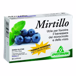 Specchiasol Mirtillo è un integratore naturale per il benessere del microcircolo e della vista, con estratto di mirtillo e vi ...