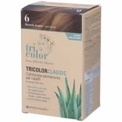 Tricolor Classic 6 Biondo Scuro è una tinta per i capelli ed è di colore scuro. Confezione da 1 pezzo. 
