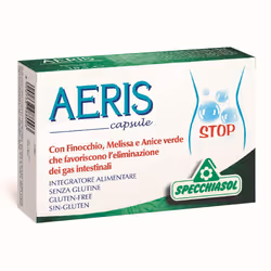 Specchiasol Aeris è un integratore alimentare naturale, ideale per eliminare i gas intestinali. Formulato con ingredienti bio ...