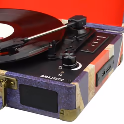 New Majestic TT-43 BT/USB/SD/AX Giradischi con trasmissione a cinghia Blu, Rosso, Bianco - Vista aggiuntiva 6