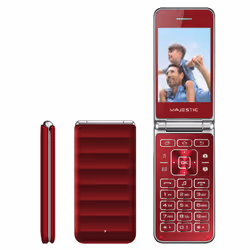 New Majestic 300080_RD, A conchiglia, SIM singola, 7,11 cm (2.8"), 1,3 MP, 800 mAh, Rosso