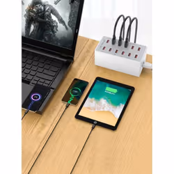 New Majestic 770532 WH Caricabatterie per dispositivi mobili Computer portatile, Smartphone, Tablet Bianco USB Interno - Vista aggiuntiva 4