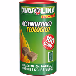 prodotto con elementi naturali.Non inquina e non sporca.Confezione da 100 cubetti