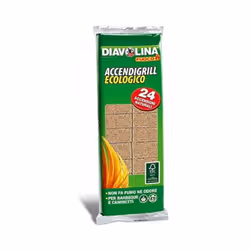 Accendigrill Ecologico 24 accensioni a base di cera e legno. L’accendifuoco naturale che facilita l’accensione di camini, stu ...