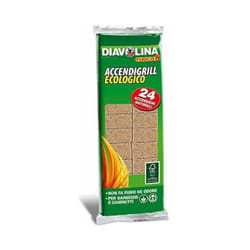 Accendifuoco/grill ecologica' 24 cubi - art. 15330 - Diavolina