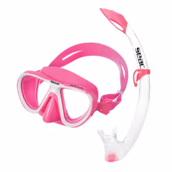SEAC Bella, Adulto, Mezza maschera facciale, Snorkeling, Vetro temperato, Silicone, Rosa, Trasparente