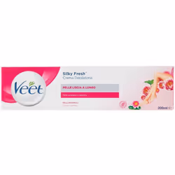 La crema depilatoria Veet agisce anche sui peli piu corti lasciando la sensazione di una pelle liscia come la seta e delizios ...