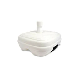 Base per ombrelloni universale Made in Italy con ruote basamento per ombrellone color bianco capacità 45 litri