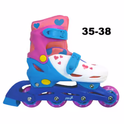 Mandelli Pattini In-Line Easy Roller 35/38 Regolabili Rosa