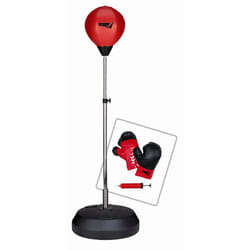 Mandelli Punching Ball Pro Con Guantoni E Pompa - Altezza 120-145 Cm.