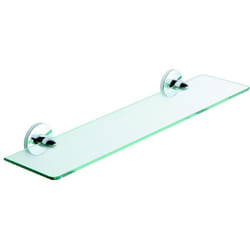 Mensola 52cm da parete Cromo in Acciaio cromato e vetro Mod. One cromo - Metaform