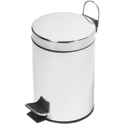Metaform - Cestino gettacarta pattumiera per bagno 5 l in acciaio inox ufficio scrivania cucina