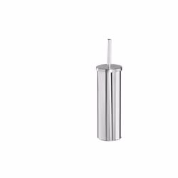 Portascopino Wind in acciaio Inox finitura Cromo. Altezza prodotto 38 Cm. Diametro Ø 10 Cm. Si integra esteticamente a qualsi ...