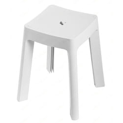 Sgabello doccia con contenitore sedia per vasca bianco in resina mod. Keope