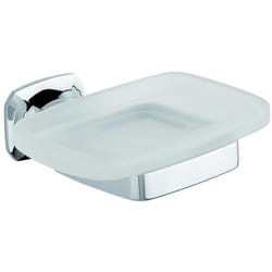 Metaform - Porta sapone da parete Cromo in Ottone cromato e vetro Mod. Aida