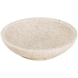 Metaform - Porta sapone da appoggio color sabbia in poliresina piattino sapone mod. Afra