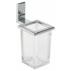 Metaform - Porta Spazzolini da Muro Bagno Moderno Trasparente Acciaio Ella