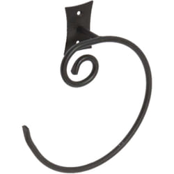 Metaform - Porta asciugamani ad anello in acciaio verniciato antracite bagno mod. Rebecca