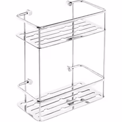 Cestello per doccia doppio mod. Thinline in Acciaio Inox. Dimensioni prodotto 26x30x13,6 Cm. Design moderno ed elegante per q ...