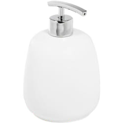 Metaform - Dispenser portasapone da appoggio bianco in poliresina per bagno mod. Afra