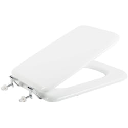 Metaform - Sedile Wc bianco copriwater copriasse in mdf con coperchio mod. Conca Fit