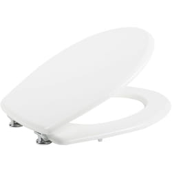 Metaform - Sedile Wc bianco copriwater copriasse in mdf liscio con coperchio mod. Colibrì
