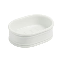 Metaform - Porta Sapone Bagno in Porcellana Bianca Classico Saponetta Impero