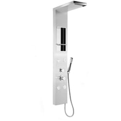 Metaform - Pannello doccia con idromassaggio inox spazzolato mod. City