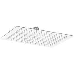 Metaform - Soffione doccia 25x25 quadrato effetto pioggia acciaio lucido