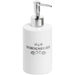Metaform - Dispenser Sapone Liquido da Bagno in Porcellana Bianca Stile British Yorkshire