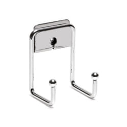 Appendiabito doppio da parete Cromo in Acciaio cromato Mod. Grip - Metaform