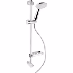 Interasse regolabile in acciaio inox cromato. Flessibile in acciaio inox con doppia aggraffatura da 150 cm. Doccetta in abs a ...