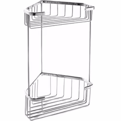 Cestello angolare per Doccia doppio Metaform: 101L05100 Cestello doccia angolare con doppio ripiano realizzato in Acciaio Ino ...