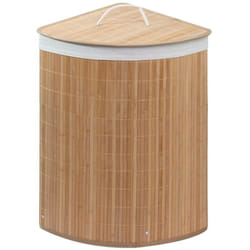 Metaform - Cesta portabiancheria naturale bucato bambù angolare mod. Balù
