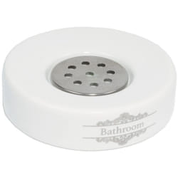 Metaform - Porta sapone da appoggio Bianco in Porcellana Mod. Vittoria