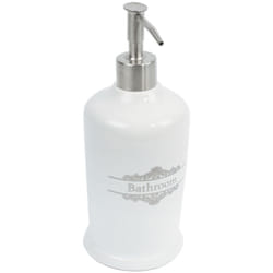 Metaform - Dispenser sapone da appoggio Bianco in Porcellana Mod. Vittoria