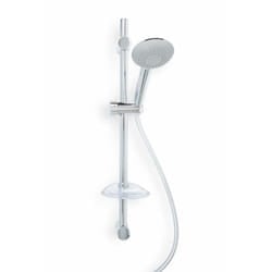Metaform - Set asta doccia 3 getti doccino cromo tondo anticalcare mod. Ares