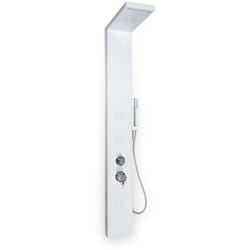 Pannello doccia bianco idromassaggio pioggia multifunzione mod. Manhattan White