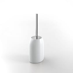 Metaform - Porta scopino da terra wc toilette bagno bianco mod. Bird
