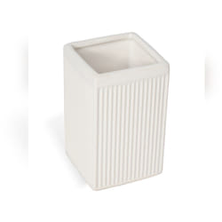 Porta spazzolini da appoggio bianco bicchiere mod. Zoe