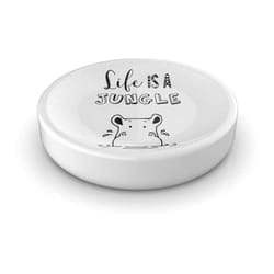 Metaform - Porta sapone da appoggio Bianco in Ceramica Mod. Jungle