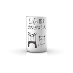 Metaform - Porta spazzolini da appoggio Bianco in Ceramica Mod. Jungle