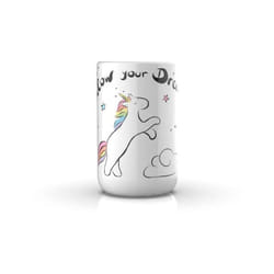 Metaform - Porta spazzolini da appoggio Bianco in Ceramica Mod. Unicorn