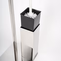Piantana WC Porta Rotolo e Porta Scopino Lucido in Acciaio Inox Aisi 304 Mod. Zeus - Vista aggiuntiva 2