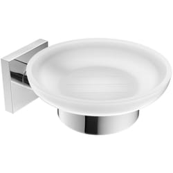 Metaform - Porta sapone da parete Cromo in Ottone cromato e vetro Mod. Suite