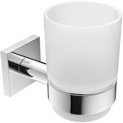 Metaform - Porta spazzolini da parete Cromo in Ottone cromato e vetro Mod. Suite