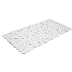 Metaform - Tappeto vasca bianco antiscivolo pvc sassi rettangolare mod. Bali