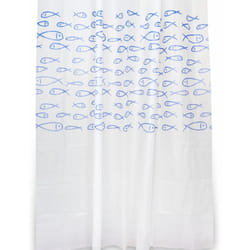 Tenda impermeabile doccia vasca in peva fantasia pesci h 200 con ganci mod. Maui 120 cm