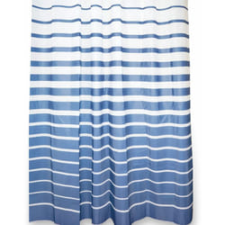 Metaform - Tenda impermeabile doccia vasca in peva fantasia a righe blu h 200 mod. Amalfi 120 cm