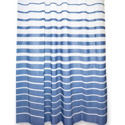 Metaform - Tenda impermeabile doccia vasca in peva fantasia a righe blu h 200 mod. Amalfi 180 cm